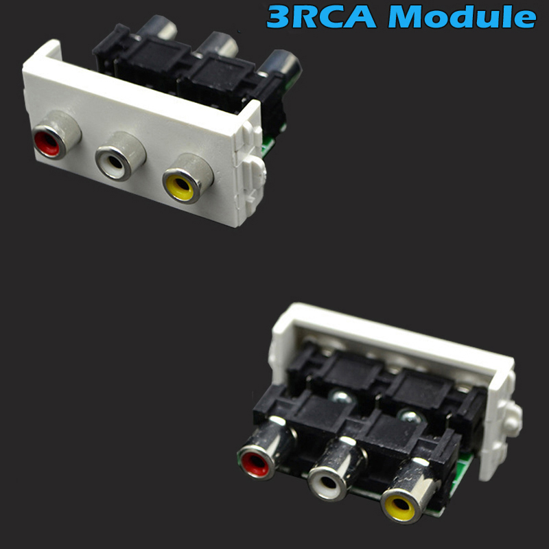 wall plate module keystone 3 rca