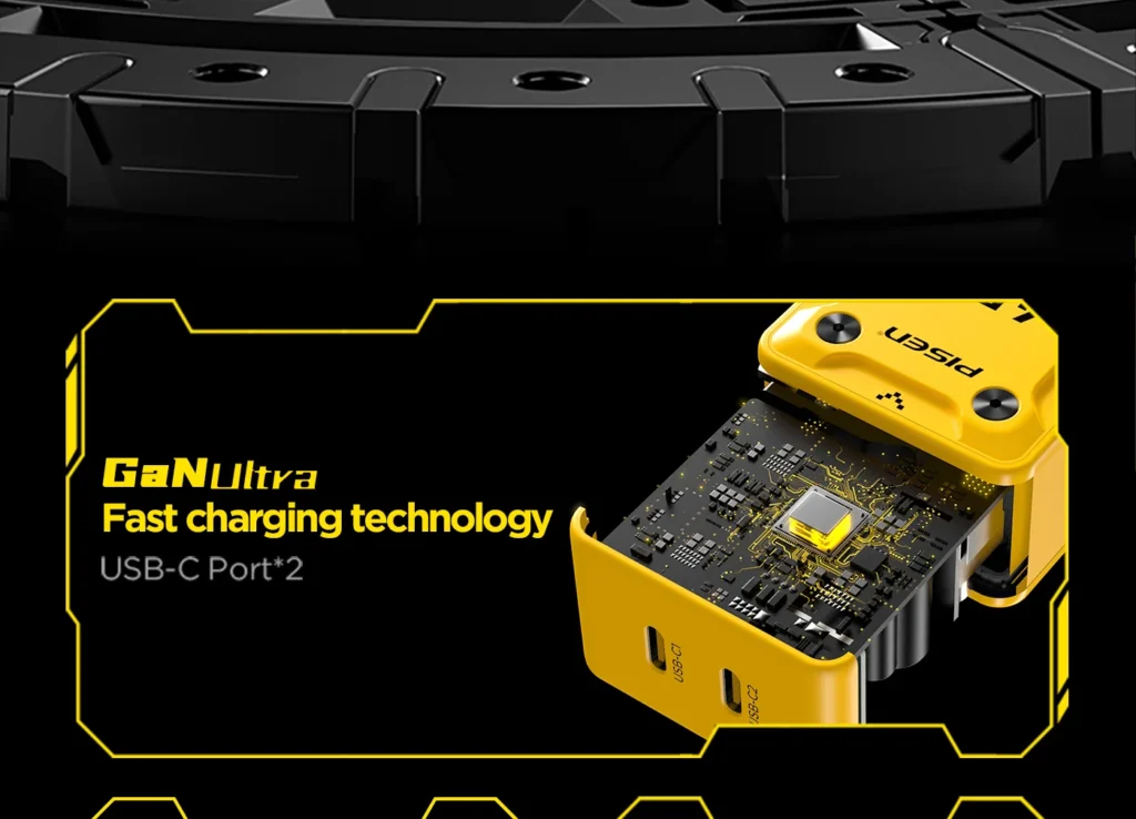 PISEN Mecha 45W 2-Port Fast Charger (US)