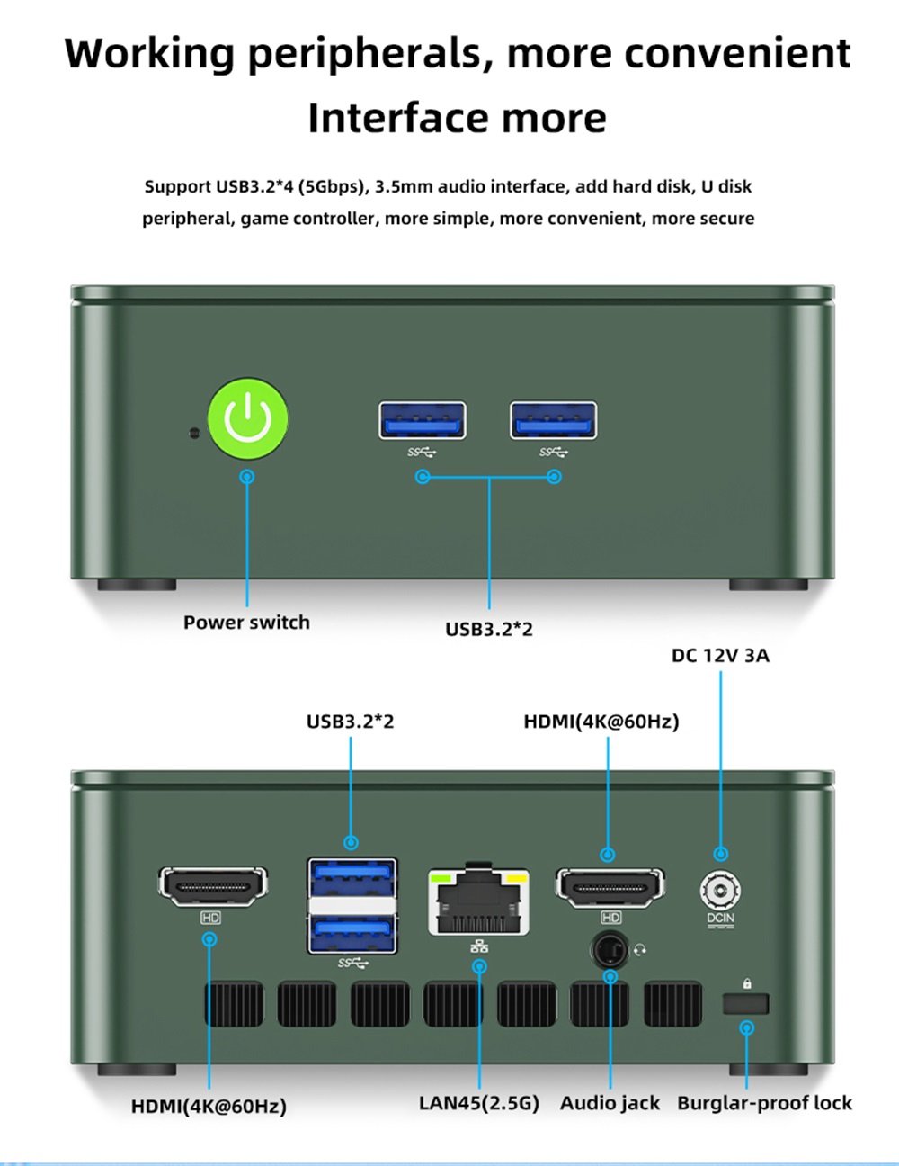 Mllse Gmktec G Mini Pc Alder Lake N Windows Pro Intel Th Ddr Gb Ram Gb Rom Wifi