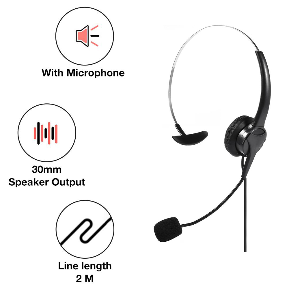WIILGN 103U Computer Headset with Microphone Noise Cancelling, USB
