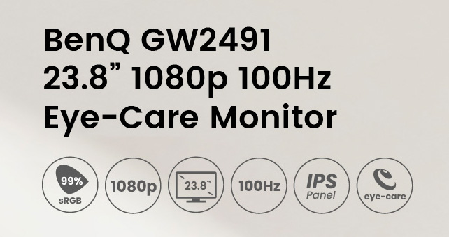 BenQ GW2491 1080p FHD 100Hz IPS Eye-Care Monitor