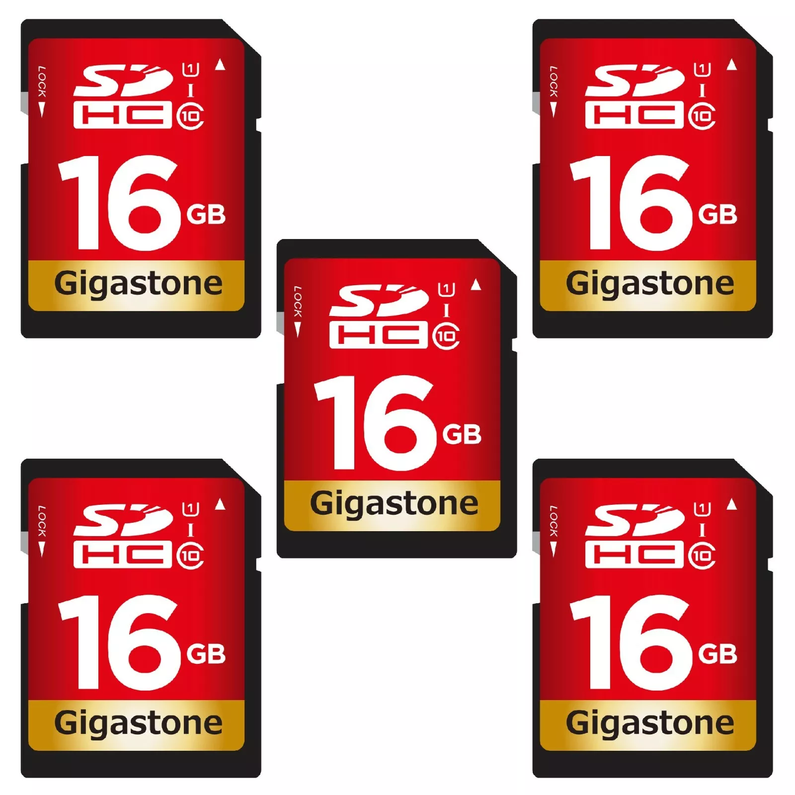 Gigastone SDHC card 16gb 5 Pack