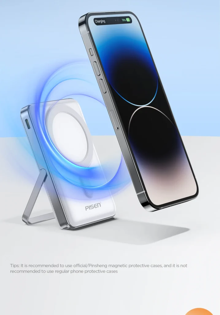 PISEN TP-D080 30W magnetic fast charging wireless power bank