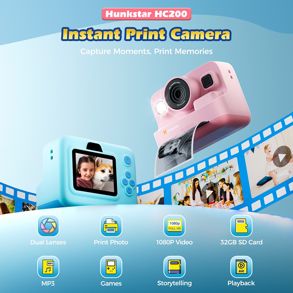 Instant Print Camera for Kids