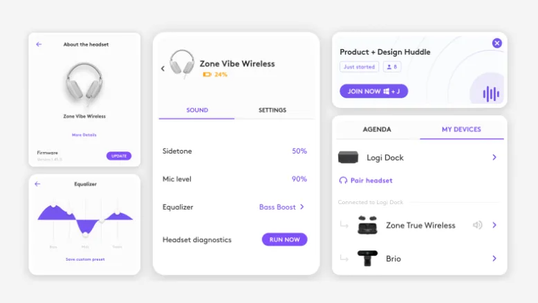 Logitech Zone Vibe Wireless Headset - Microsoft Teams Certification Native Bluetooth headphones