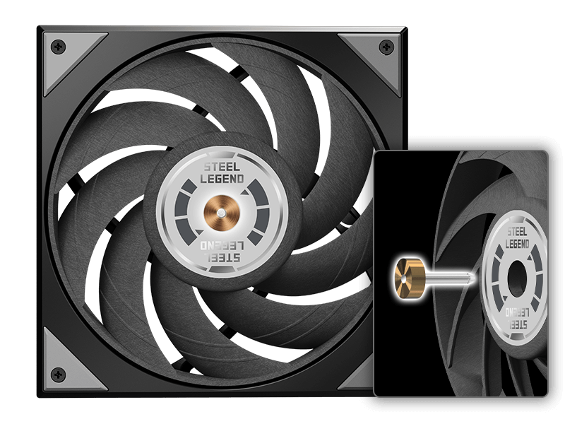 ASRock AIO Steel Legend Dark 360 LCD Liquid Cooler