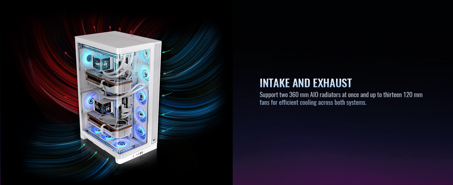 Thermaltake CAPO X Dual System Chassis - Snow