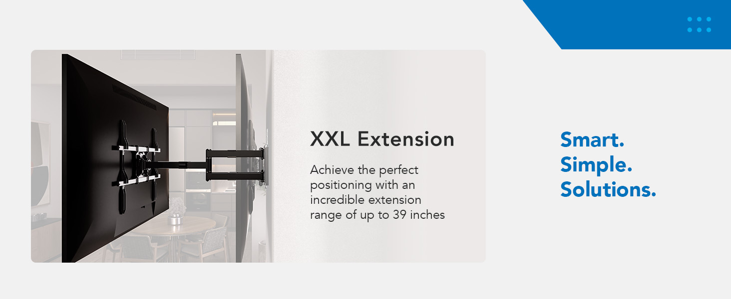 Mount-It! MI-394 Heavy Duty TV Wall Mount With Long Extension Arms