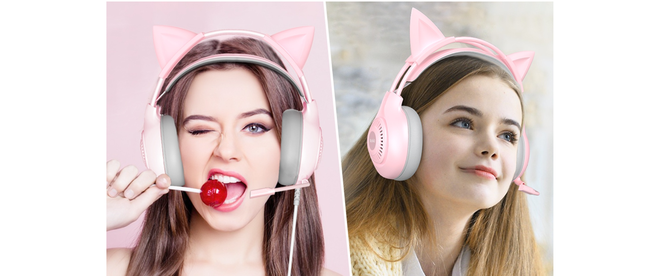 EACH Cat Ear Gaming Headset, Stylish Wearing Display