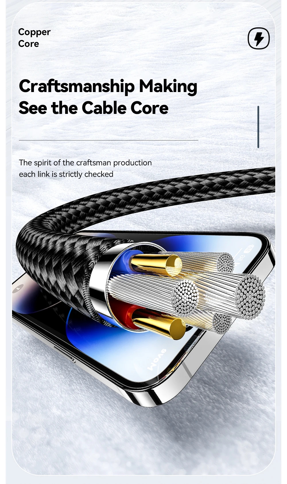 7A 100W USB A to USB C Cable