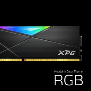 XPG XPG D50 XPg DDR4 D50 RgB 32gB (2x16gB) 3200MHz Pc4-25600 U-DIMM  288-Pins Desktop Memory cL16 Kit White (AX4U320016g16A-DW50)