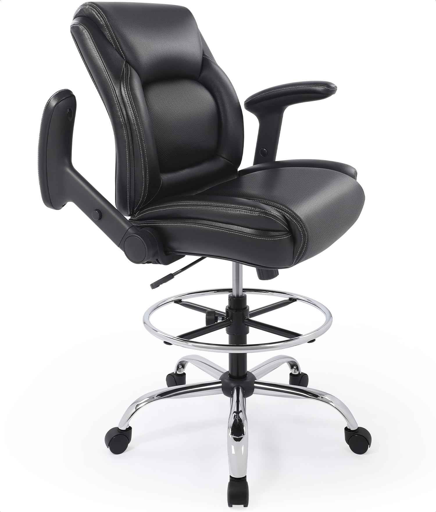 BL-5018D-BLK - Main Picture - Drafting Chair - Office Chair - Drafting Stool