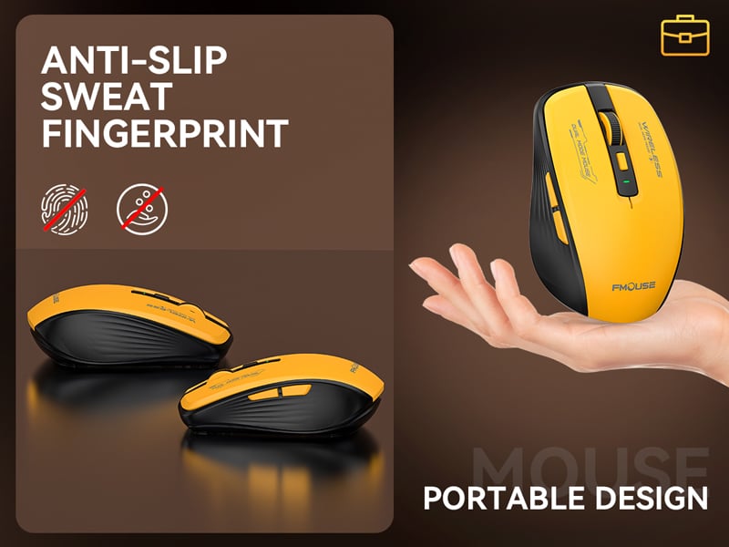 A dual-mode mouse with 2.4GHz and Bluetooth connections, enabling one mouse to control two devices a