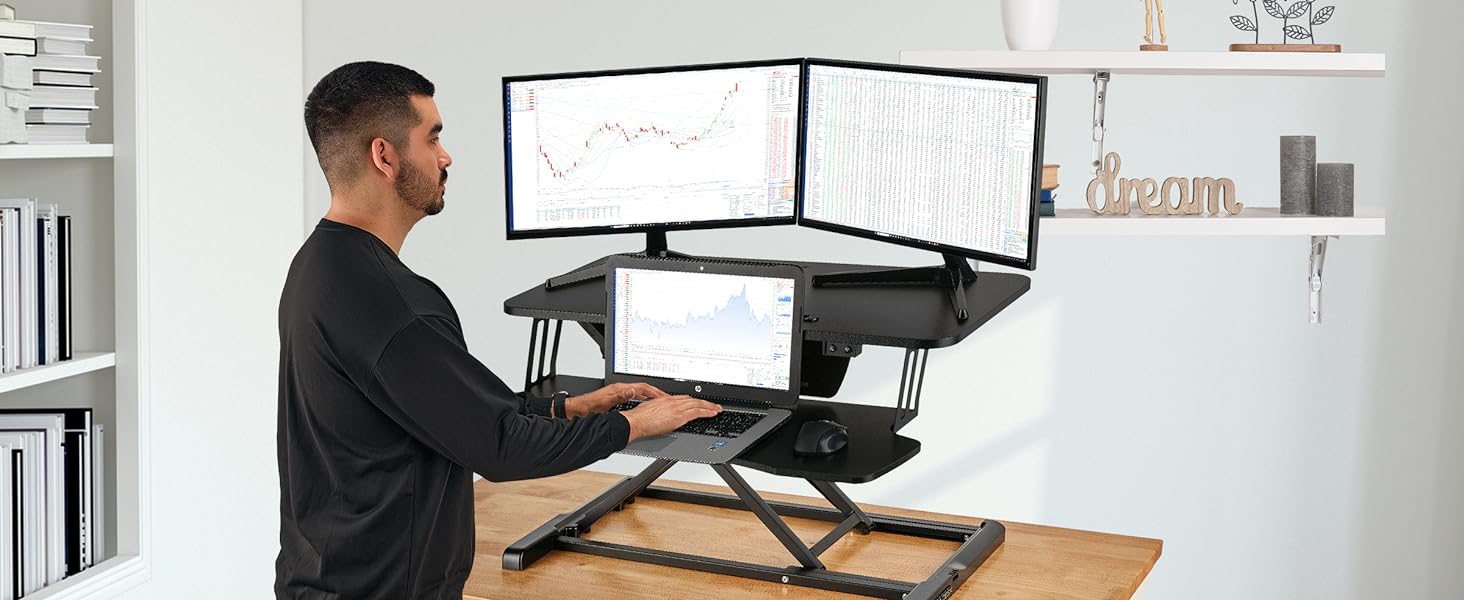 VERSADESK Power Riser 32 Inch Electric Standing Desk Converter for