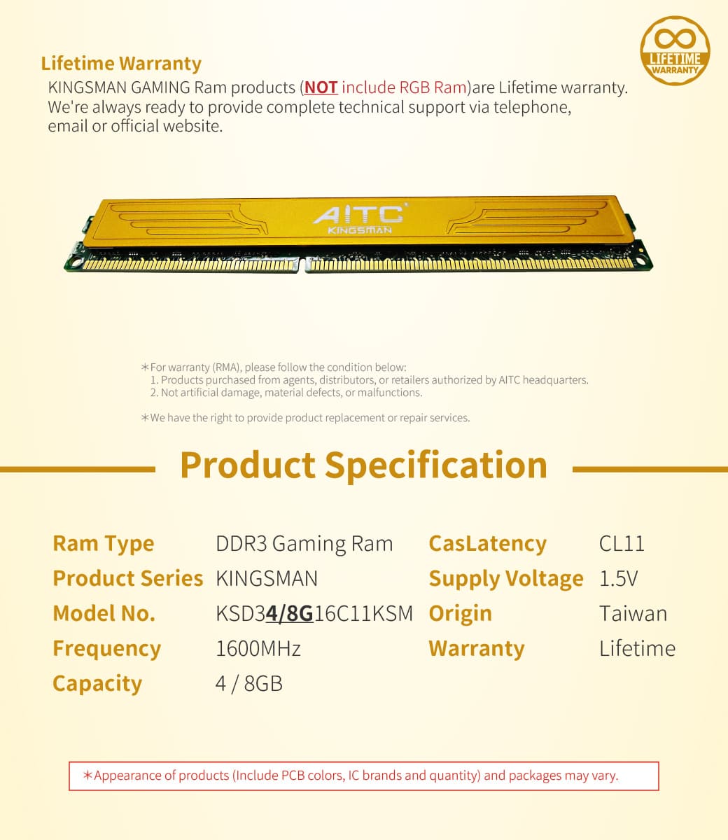 DDR3, UDIMM, GAMING, PC, 1600