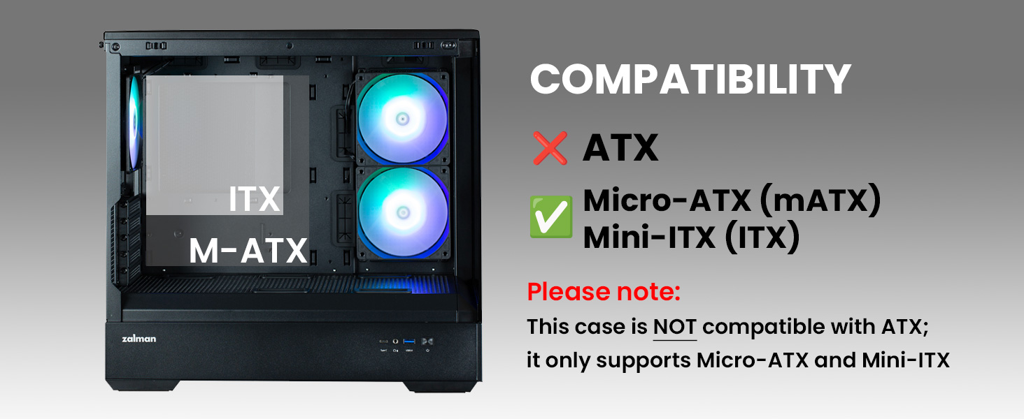 Zalman P30 Premium Panoramic mATX PC Case
