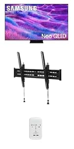 Samsung QN75QN80F TV with Walts TILT-MOUNT-43-90 and 3-Outlet-Surge