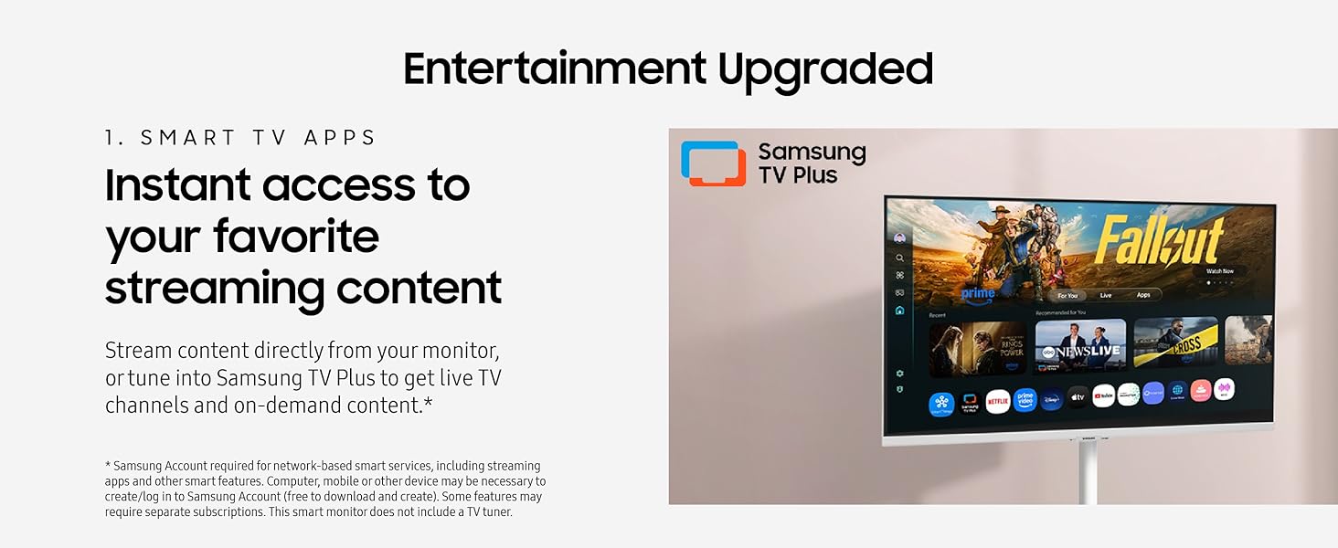 SAMSUNG Movingstyle M7 Smart Monitor with Adjustable Rolling Stand