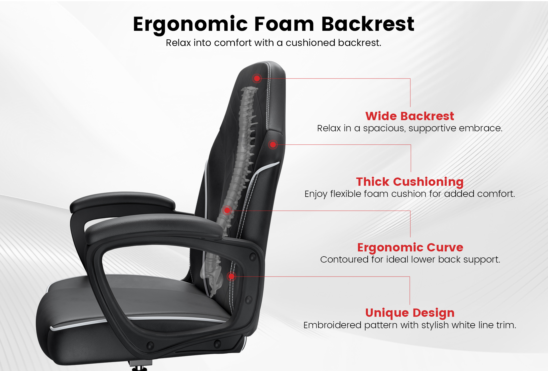 ACGAM Gaming Office Chair with Armrest