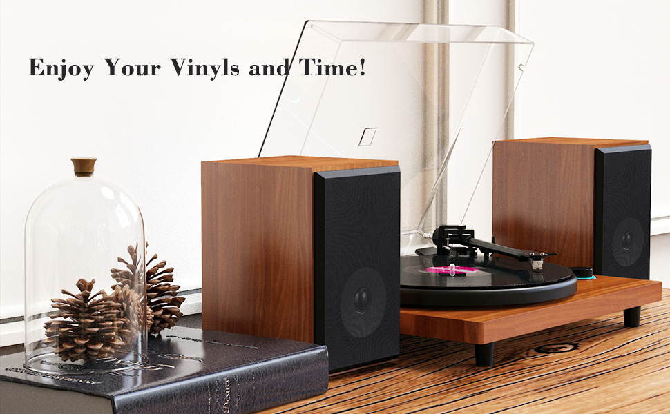 DIGITNOW Vinyl Record Player with Magnetic Cartridge & Adjustable