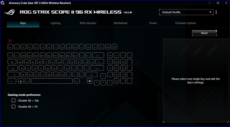 ASUS ASUS ROG Strix Scope II 96 RX Wireless Optical Gaming Keyboard