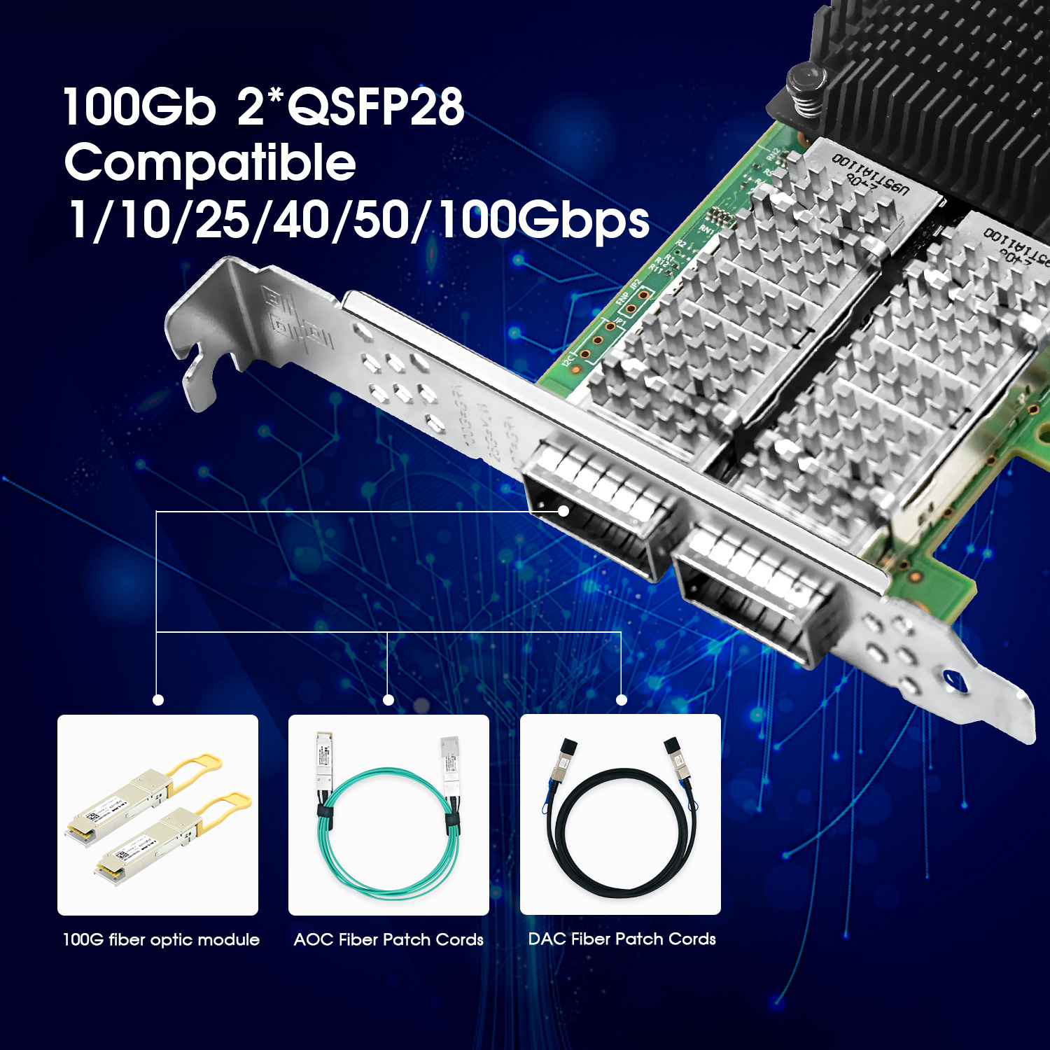 100G QSFP28 Ethernet network adapter