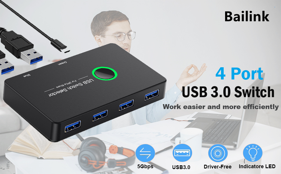 USB Switcher For Two Computers