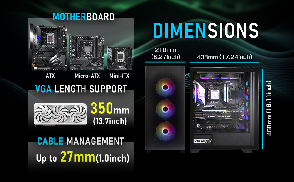 BitFenix Flow Mesh 4ARGB PC Gaming High AirFlow Computer Case