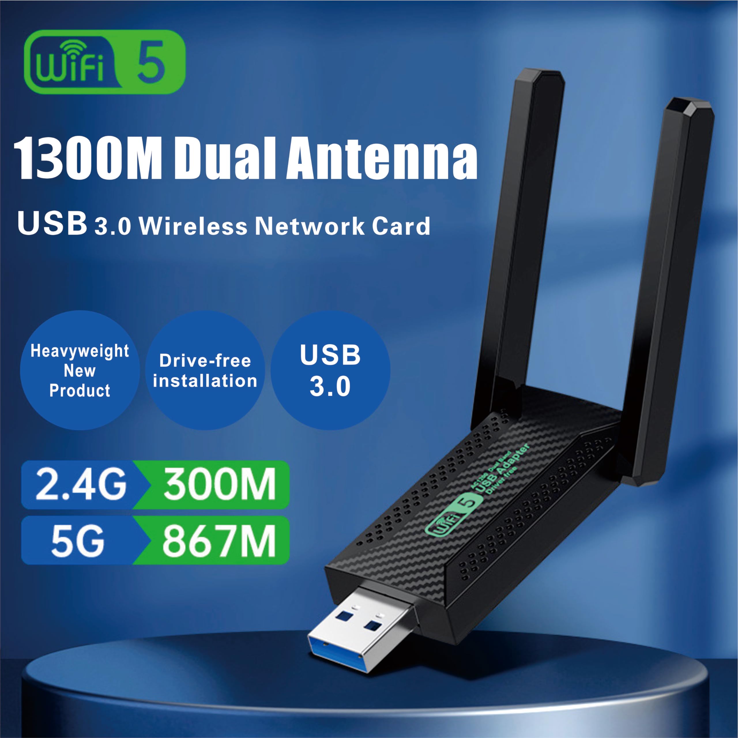 2024 Driver Free USB WiFi Adapter,