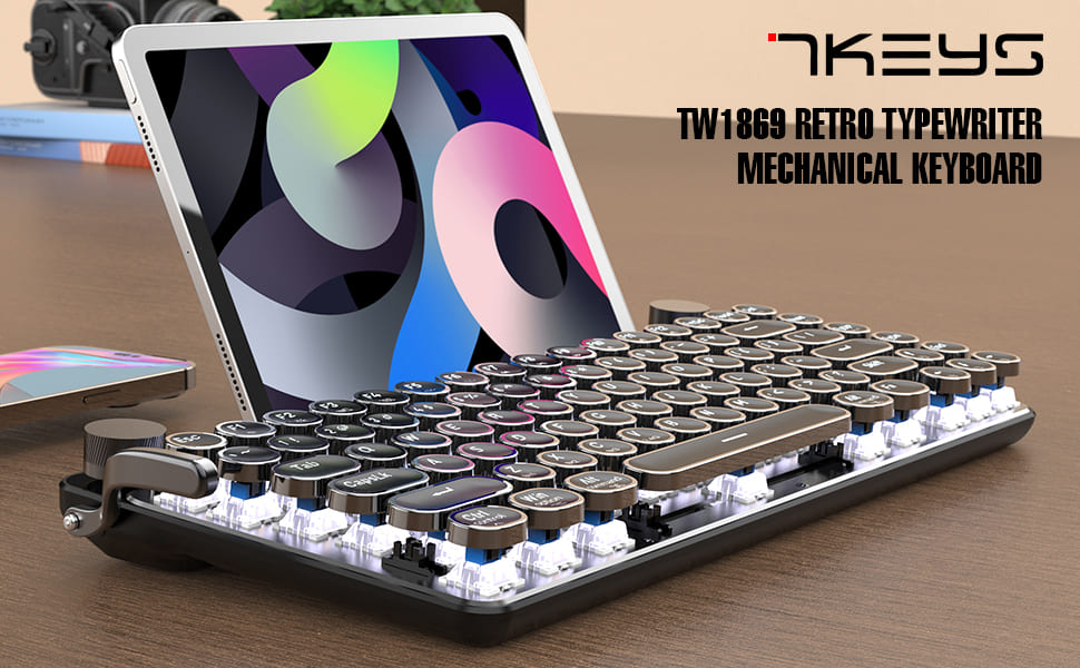 Retro typewriter keyboard for IPAD gaming PC computer keyboard