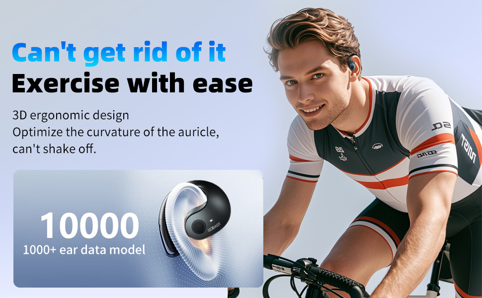 SOBAST open headset, ultra-comfortable, lightweight design, fit the ear, ergonomic earhooks, powerf