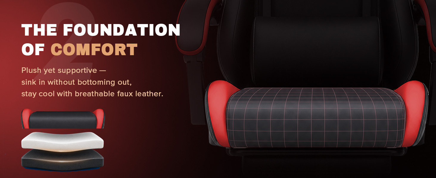 Gaming Chair with Footrest