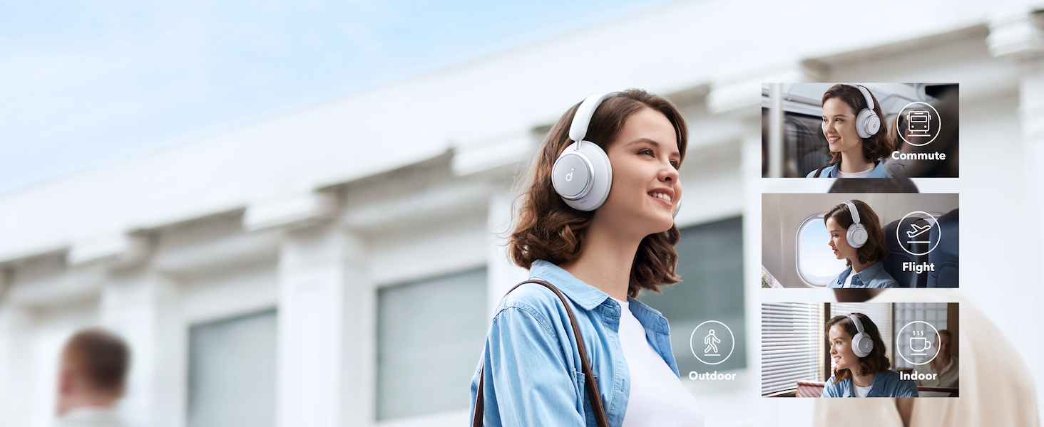 Soundcore by Anker Space Q45 Adaptive Active Noise Cancelling Headphones,  Reduce Noise by Up to 98%, 50H Playtime, App Control, LDAC Hi-Res Wireless