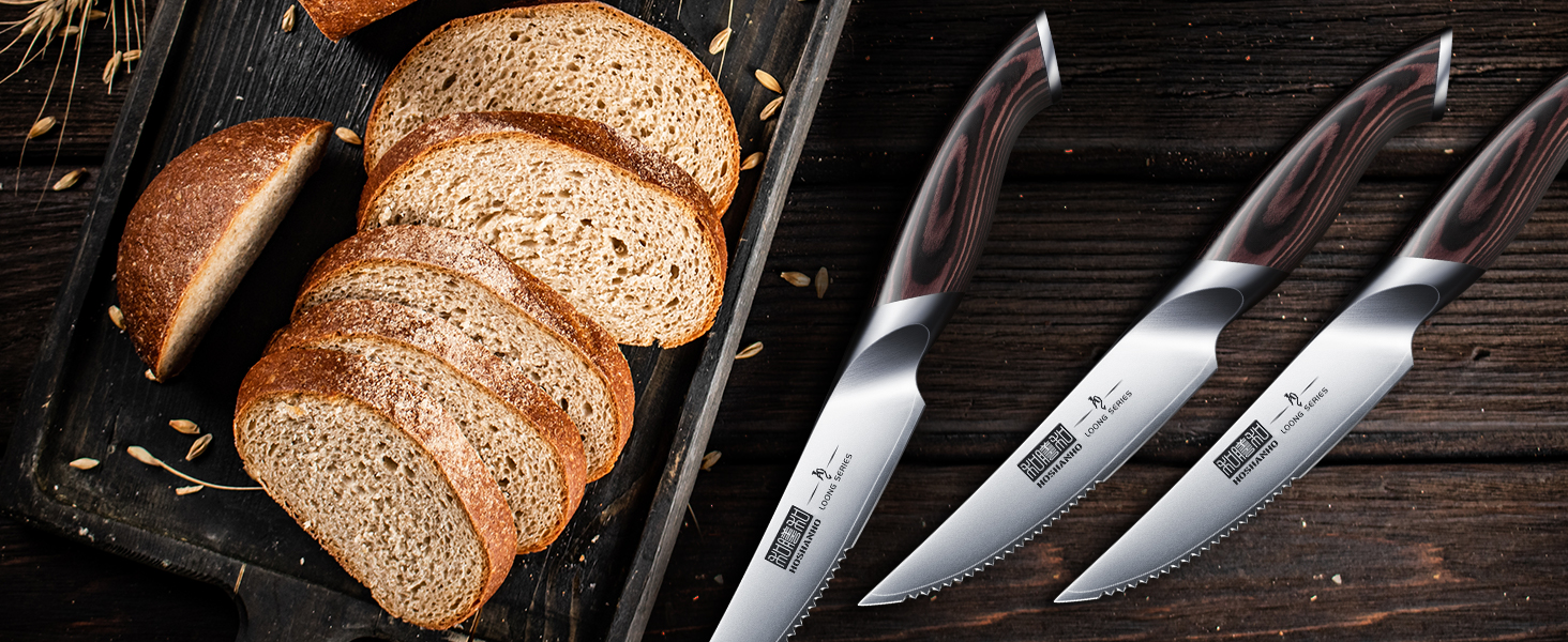 It is made of Japanese high carbon stainless steel, which combines hardness and rust resistance