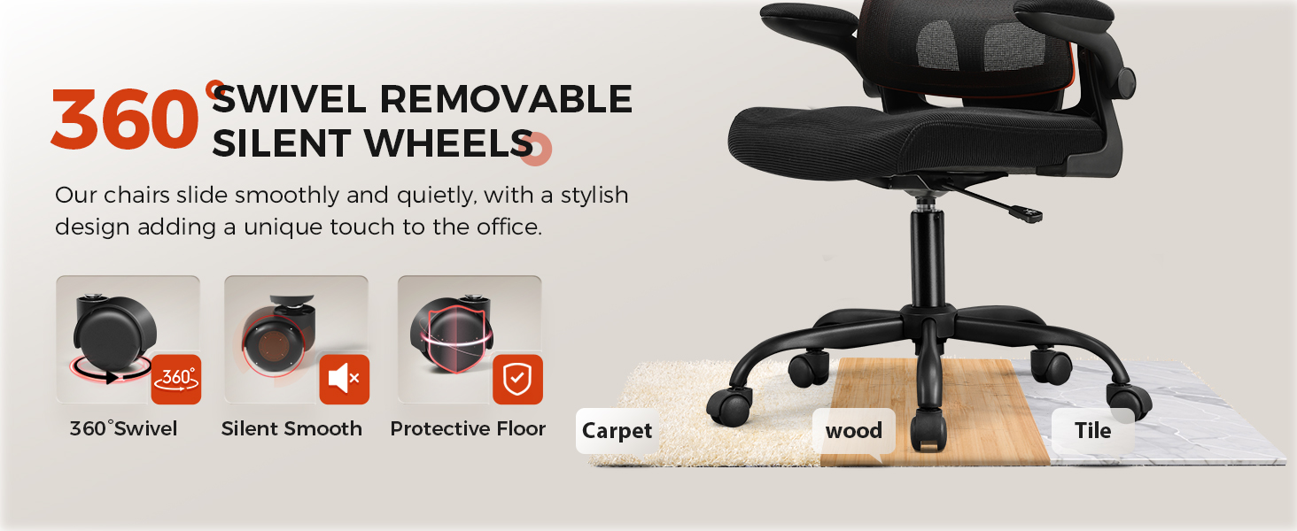 360° SWIVEL REMOVABLE SILENT WHEELS