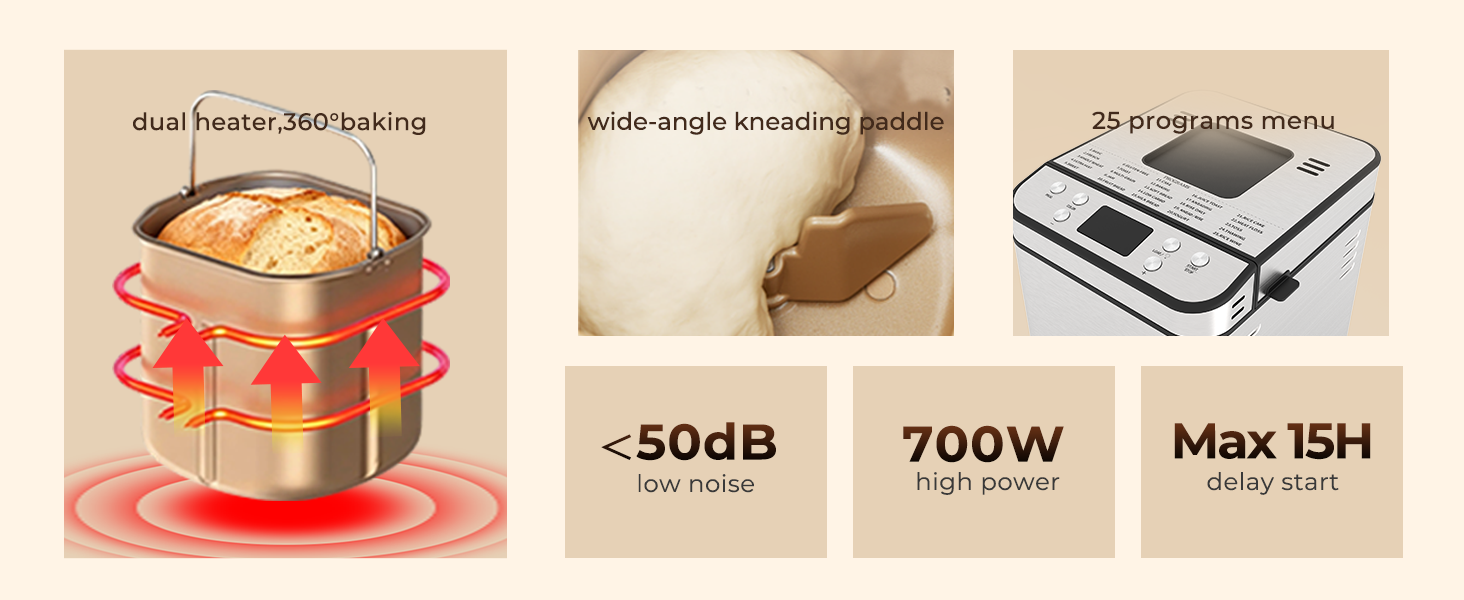 Rosewill 25-in-1 Automatic Bread Maker Machine