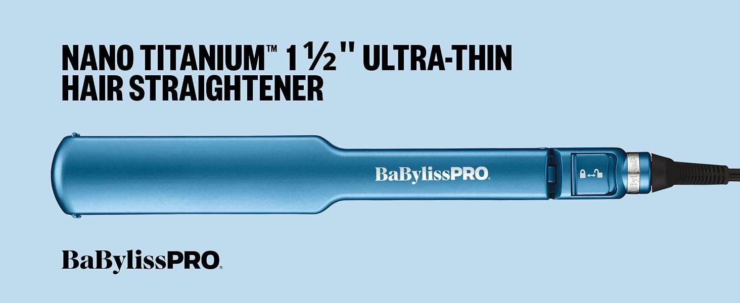 BaBylissPRO BNT4173T Nano Titanium 1½-inch Digital Ultra-Thin Flat Iron