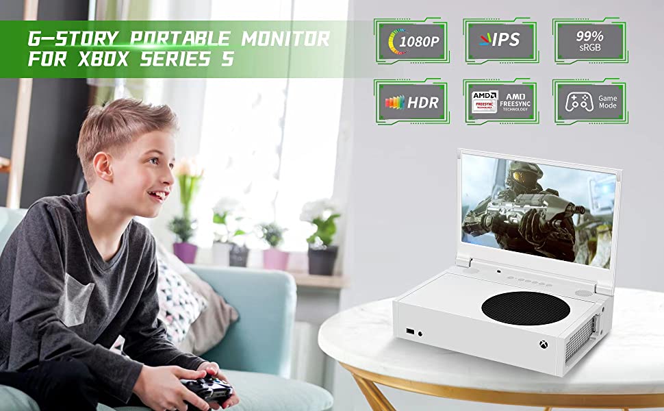  G-STORY 12.5'' Portable Monitor, 1080P Gaming Monitor