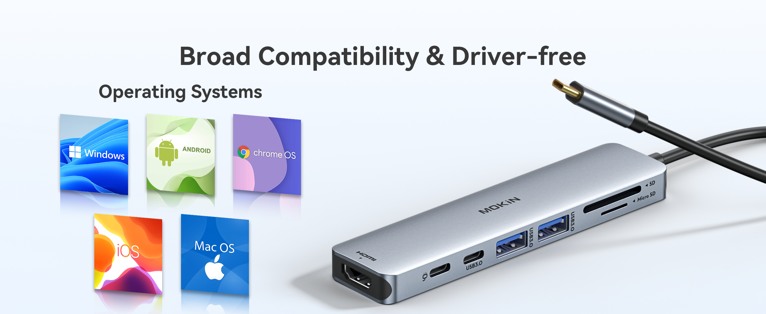 Broad Compatibility &amp; Driver-free Operating Systems