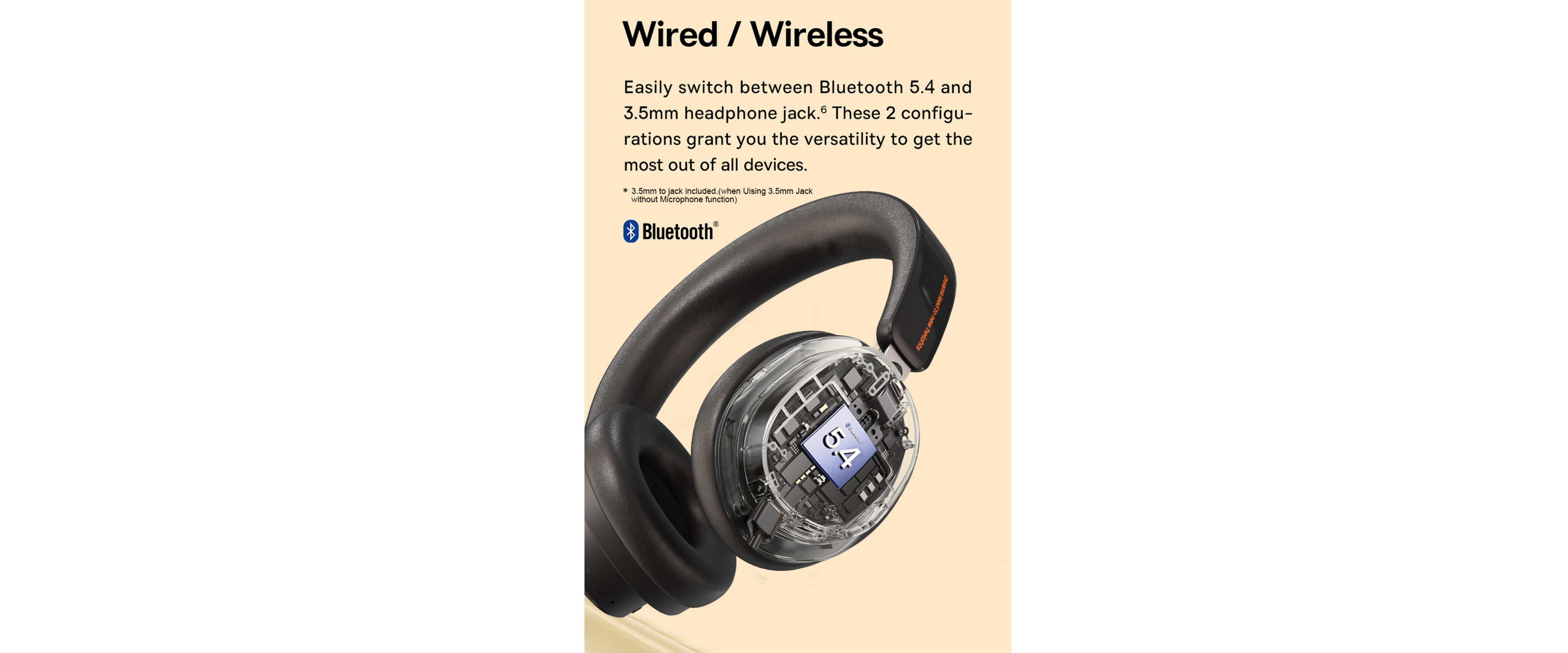 Wired & Wireless Dual Mode, 3.5mm Jack