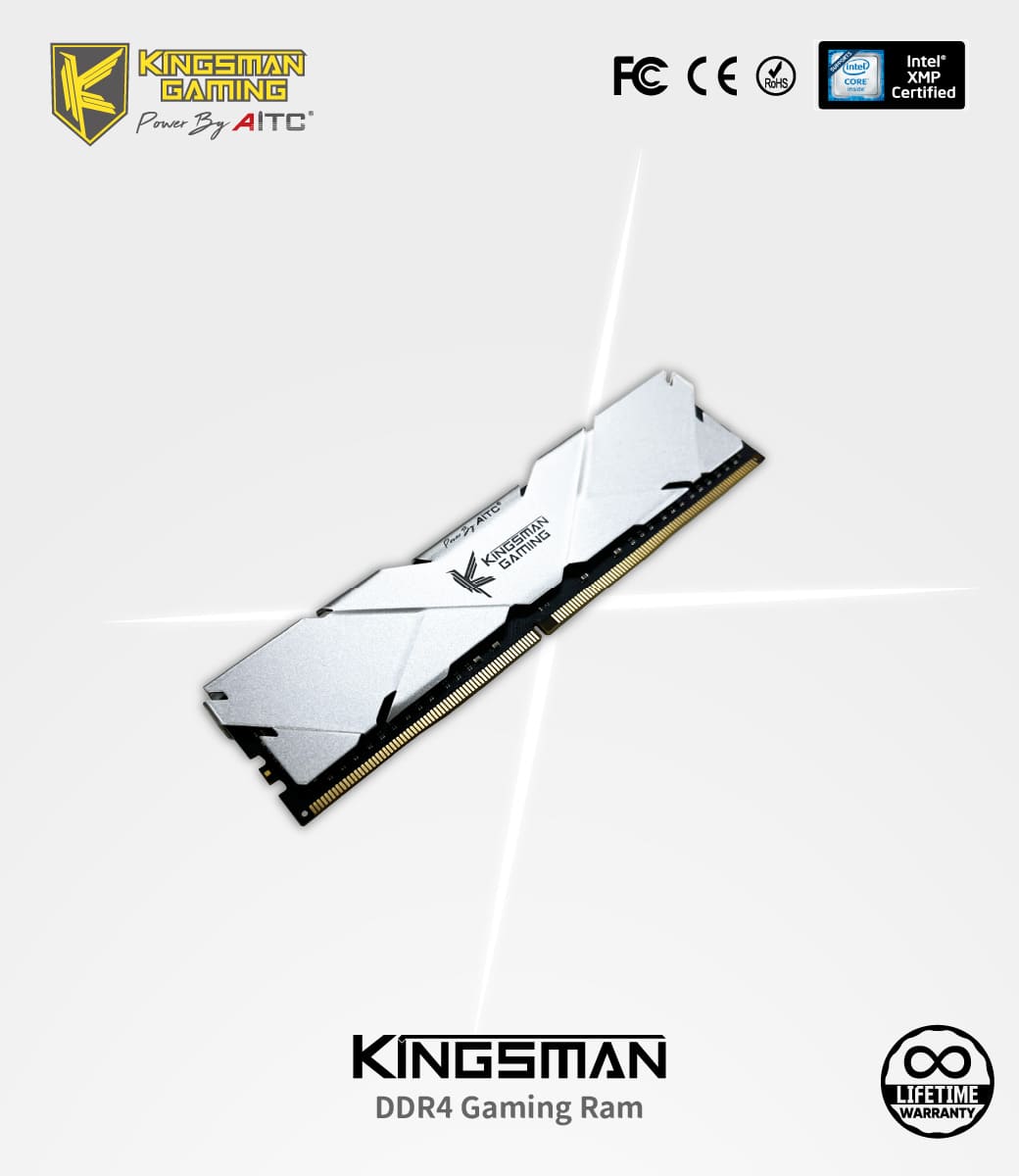 KINGSMAN 16GB (8GB x 2) 288-Pin PC RAM DDR4 3200 (PC4 25600 KINGSMAN 16GB (8GB x 2) 288-Pin PC RAM DDR4 3200 (PC4 25600