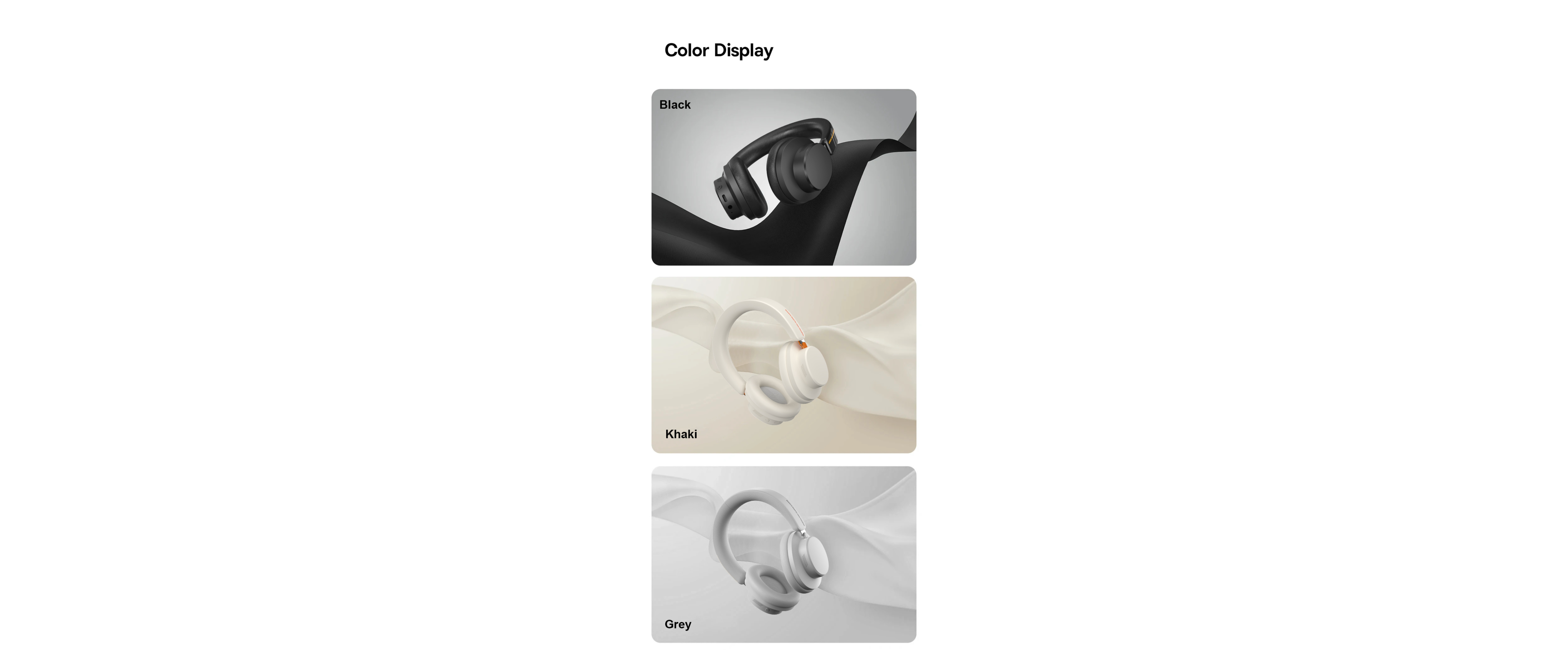 Anivia ANC500 headset, 3 colors, black, khaki, grey, color showcase