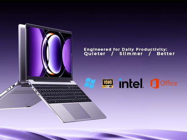 HILLUSU MBOOK Y6 windows 11 pro laptop computer 15.6 inch with office for business