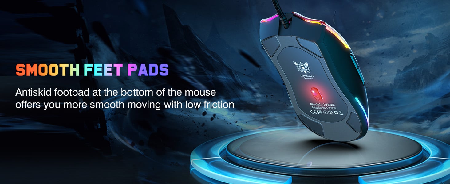 Wired Gaming Mouse, RGB Backlit Gaming Mouse, 12800 DPI Programmable