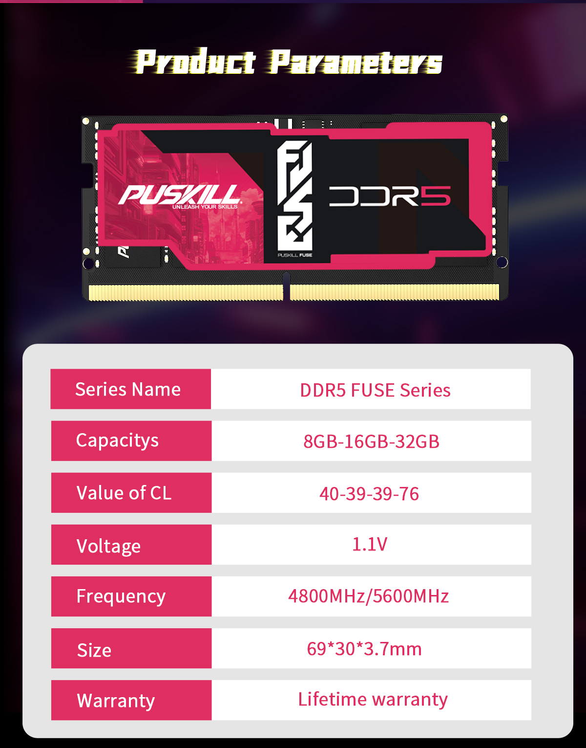 DDR5 Notebook Memory
