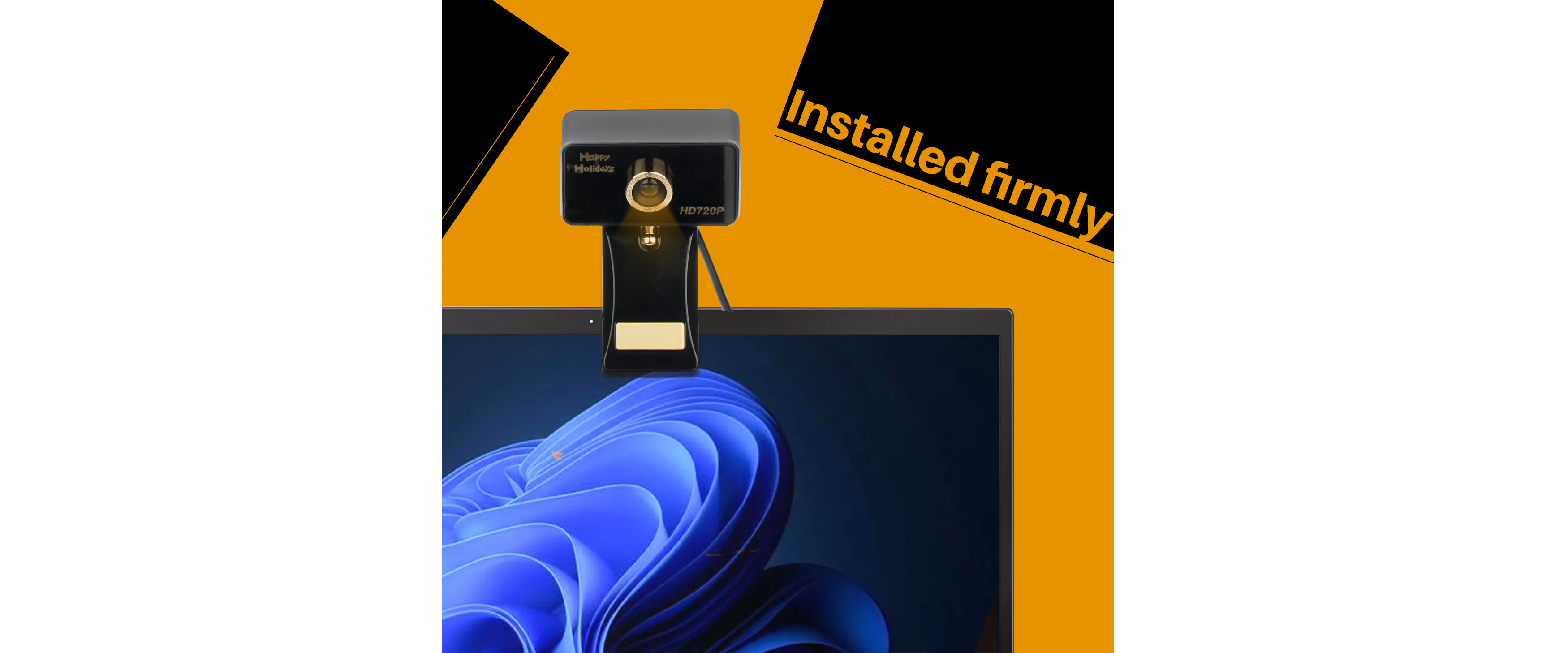 Clip on webcam, firmly attach to computer monitor for stable mounting