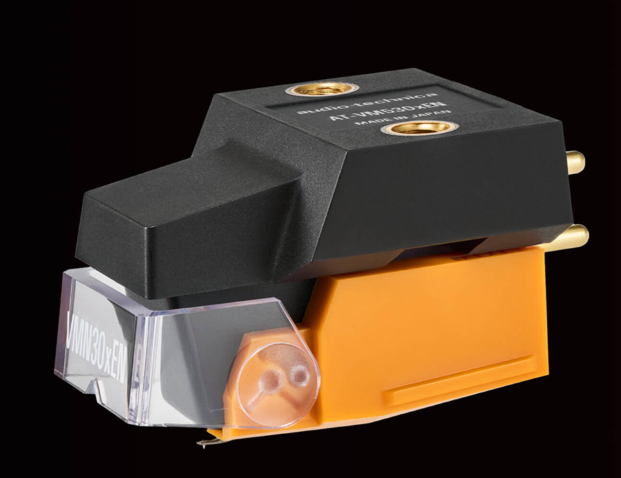 Audio Technica AT-VM530xEN Dual Moving Magnet Phono Cartridge with Nude Elliptical Stylus Orange/Black