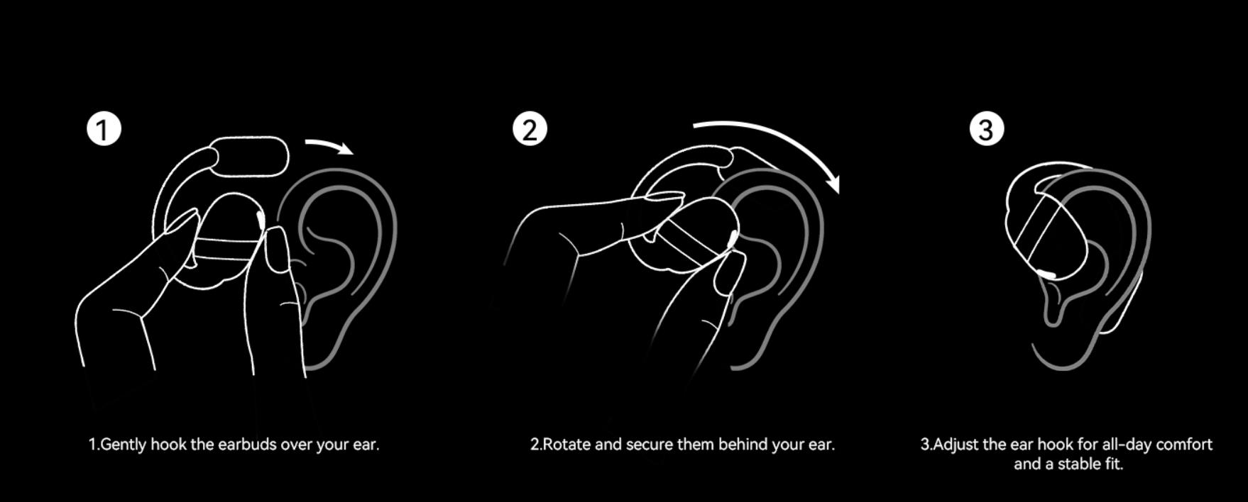 Open Ear Headphones, Bluetooth 5.4 Wireless Earbuds with Digital Display, Ultra-Comfort, Clear Calls
