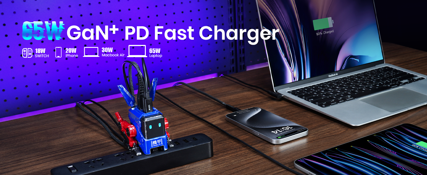 65W GaN+ PD Fast Charger