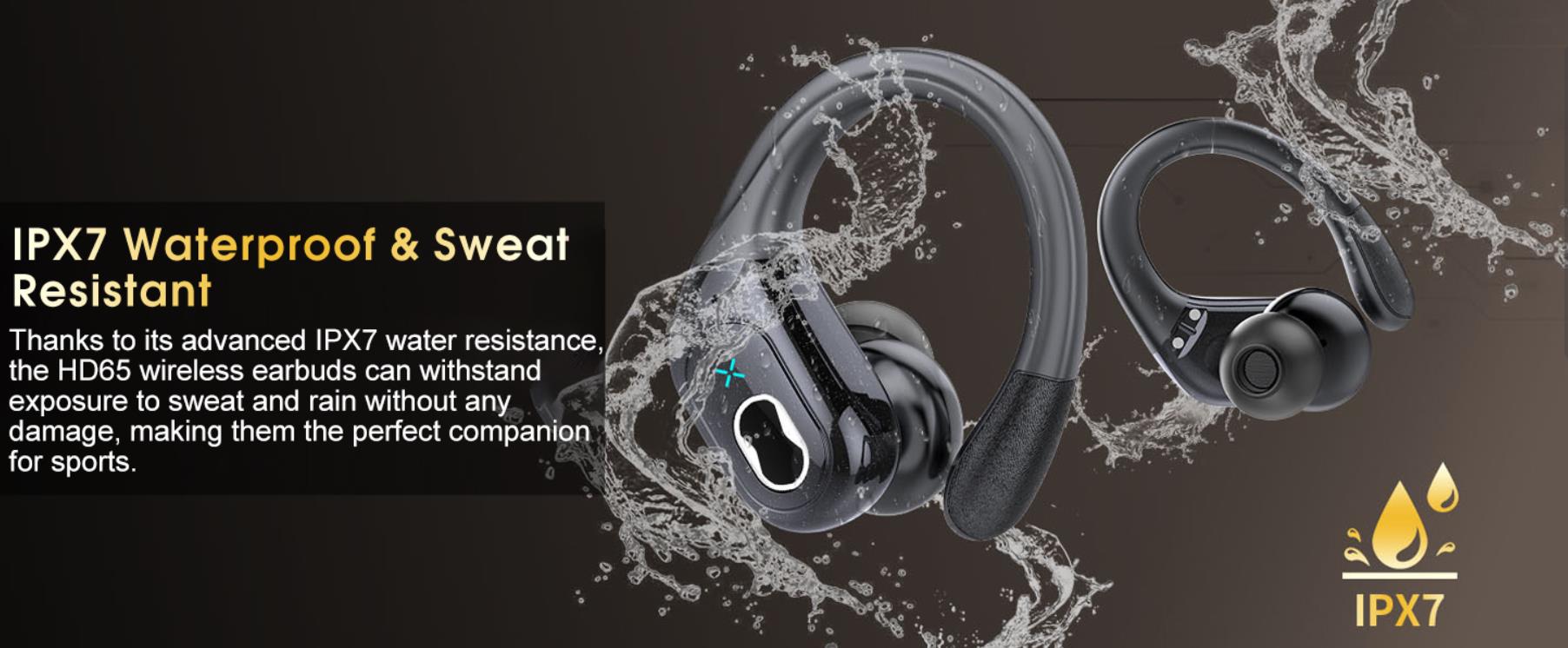 Wireless Earbuds 75hrs Bluetooth 5.4 Headphone Sport, Bluetooth Earbuds Stereo Deep Bass Over Ear Bu